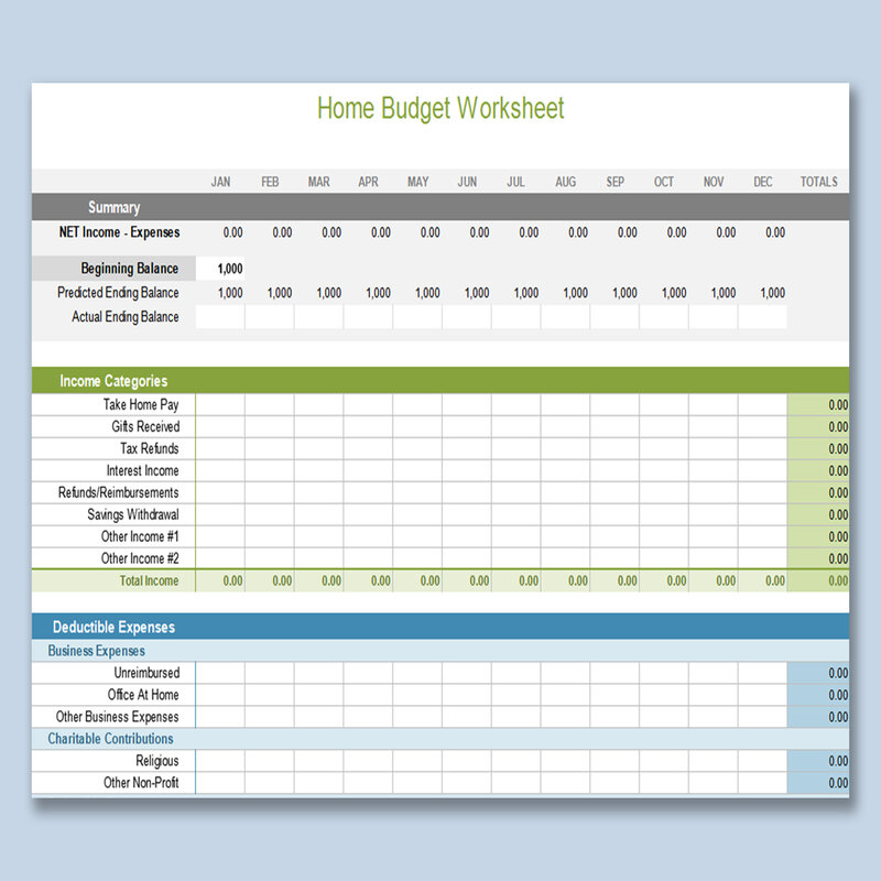 Top 10 Home Budget Template Excel | WPS Office Academy