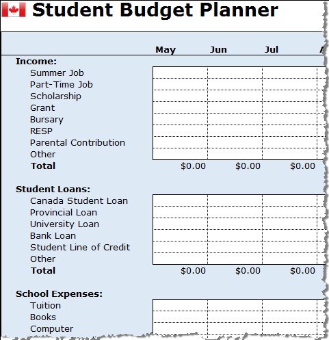 Back to School Tips: Student Budget Planner - Squawkfox
