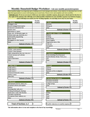 Fillable Budget Worksheet - Fill Online, Printable, Fillable ...
