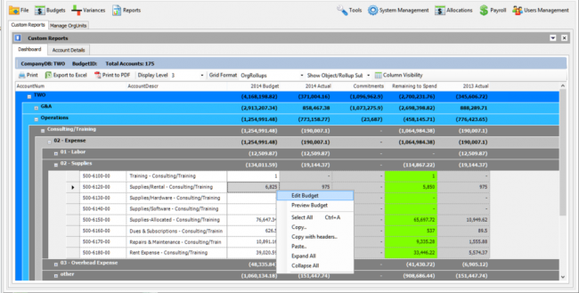 Home | Dynamic Budgets