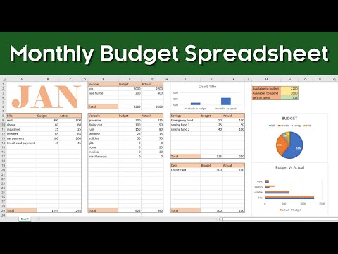 Excel Monthly Budget Template - YouTube