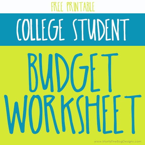 budgeting worksheet for college students