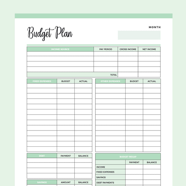 budgeting worksheet free