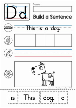 Build a Sentence: Sentence Scramble Cut and Paste Worksheets by ...