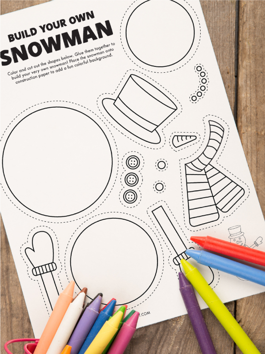 build a snowman worksheet