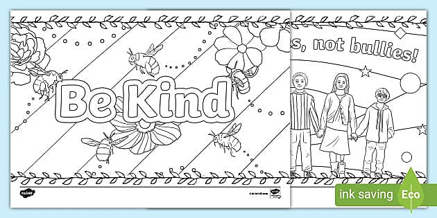 KS2 Anti-Bullying Positive Colouring Pages Mindfulness