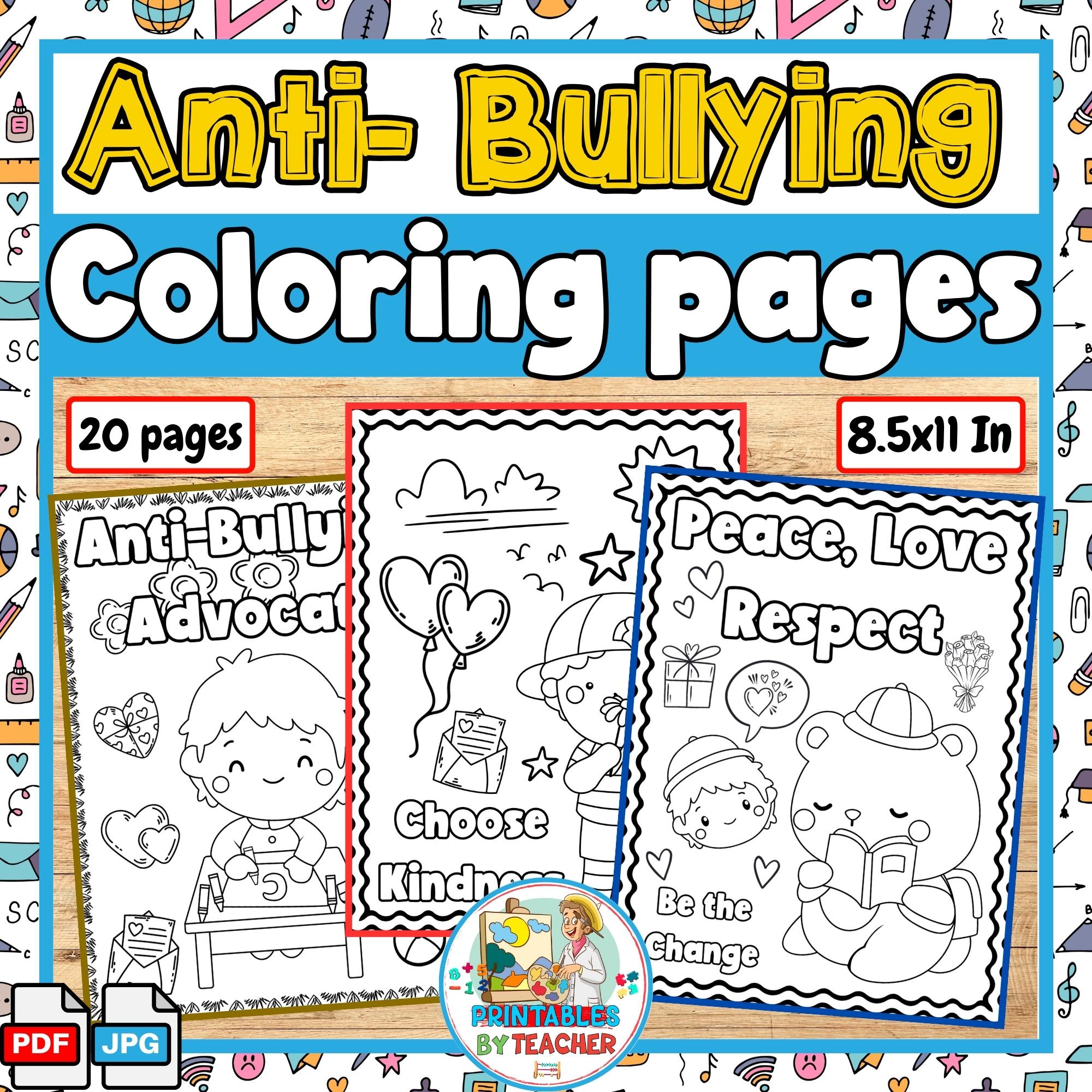 Anti Bullying Colouring Pictures Worksheets Library