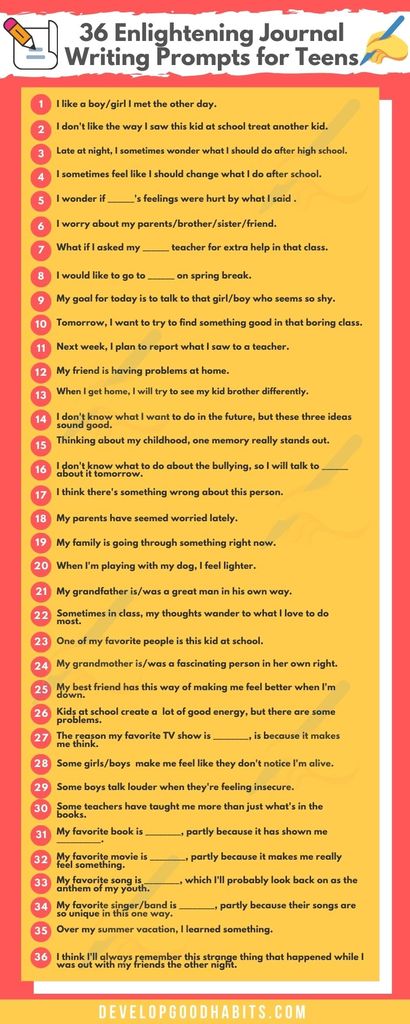 bullying journal prompts