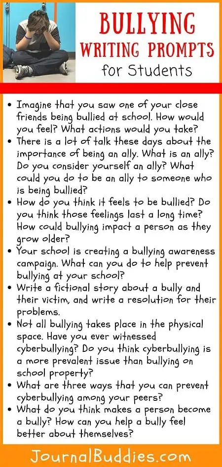 bullying journal prompts