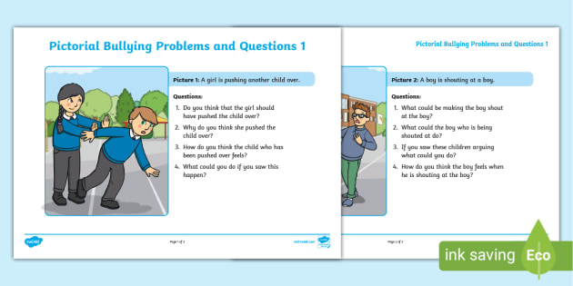 bullying scenarios worksheet