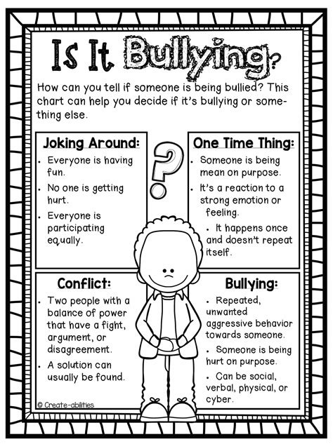 bullying worksheet for kids
