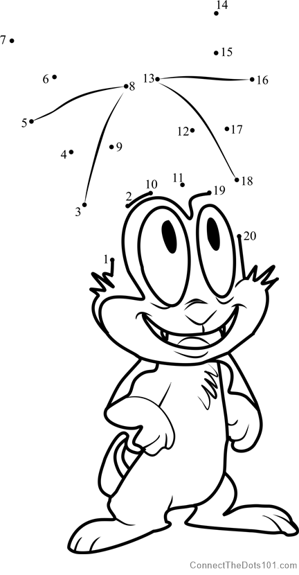 Bunnicula dot to dot printable worksheet - Connect The Dots