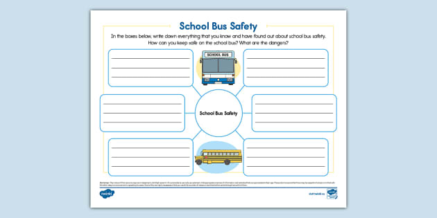 NEW * School Bus Safety Mind Map (Lehrer gemacht) 