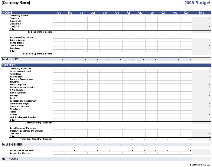 business expenses worksheet
