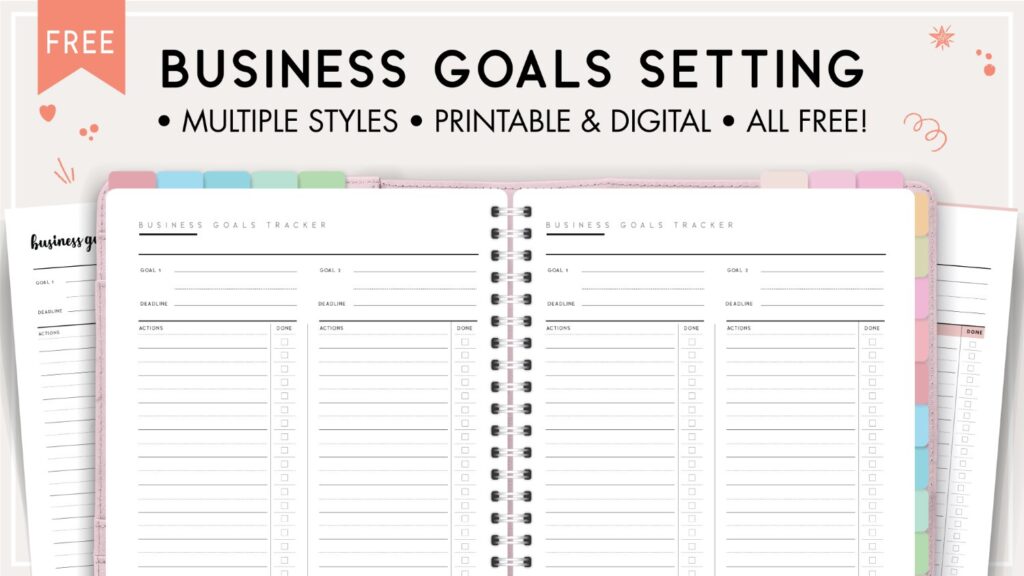 business goals worksheet