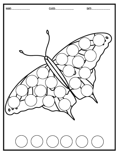 butterfly worksheet for kindergarten