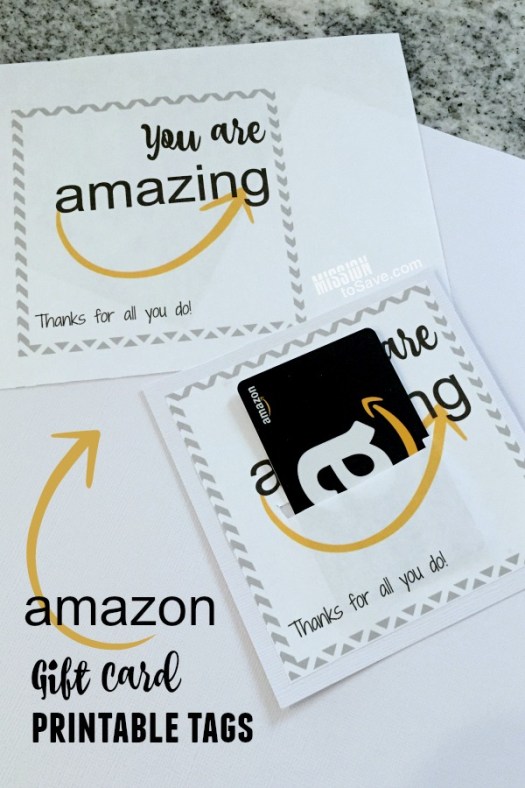 Amazon Gift Card Printable - Perfect for Teacher Gifts - Mission ...