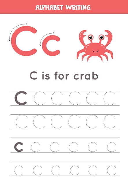 c alphabet worksheet
