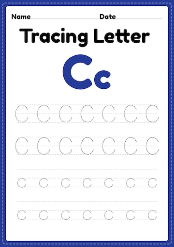 Uppercase Letter C Tracing Worksheet - Doozy Moo