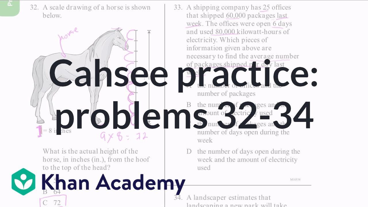 CAHSEE practice: Problems 28-31 | CAHSEE | Khan Academy - YouTube