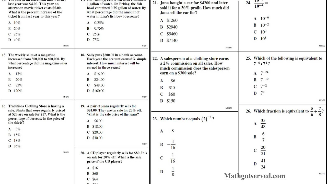 Free cahsee math worksheet, Download Free cahsee math worksheet png