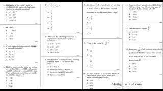 cahsee pt I 1to13 Interactive Worksheet Number Sense - YouTube