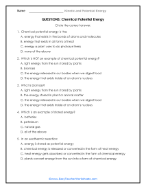 Kinetic &  Potential Energy Worksheet - Joas Alfajardo | Library ...