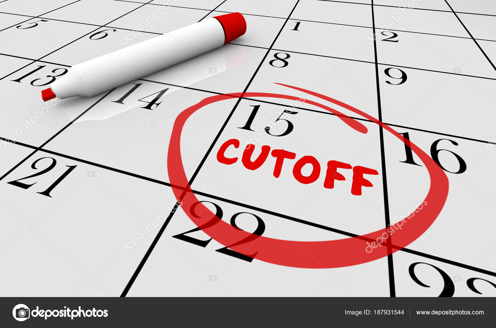Cutoff Lettering Final Deadline Calendar — Stock Photo © iqoncept ...