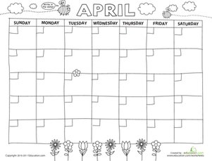 Create a Calendar - Preschool Printables 