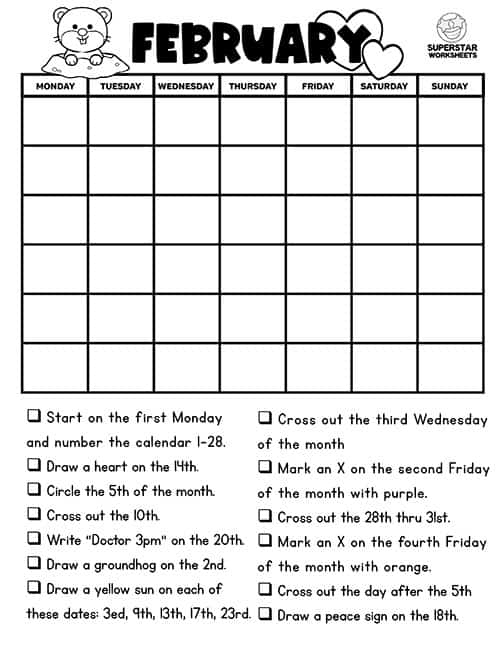 Months of the Year Worksheets -Worksheets Library