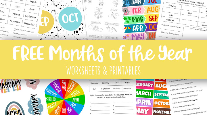 Months of the Year Worksheets &  Printables | Printabulls