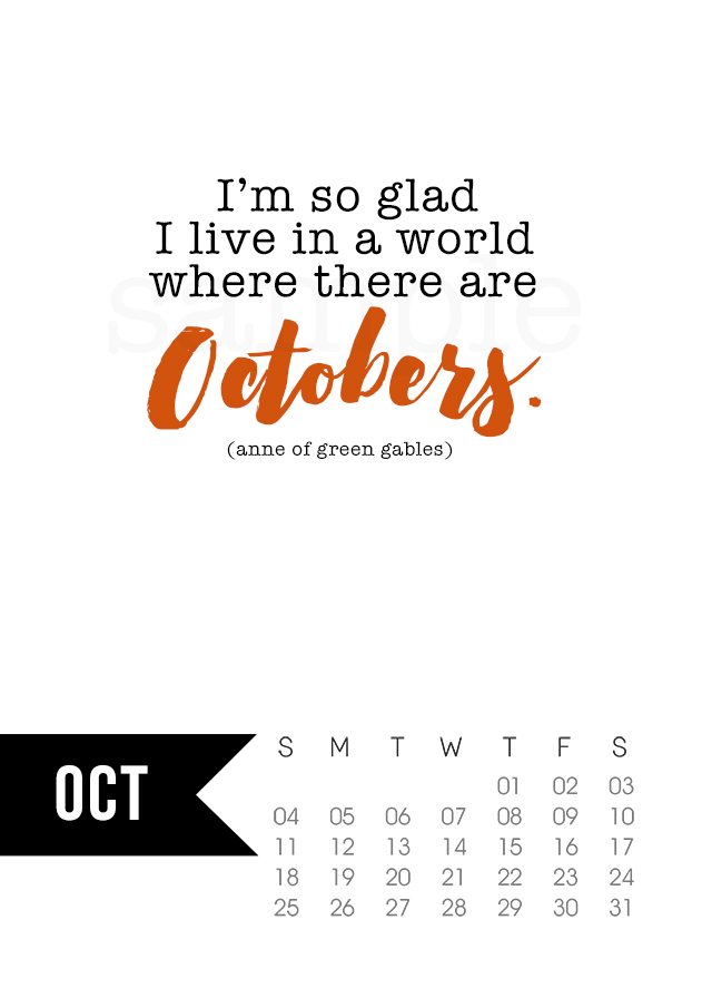 October 2015 Calendar Printable - Live Laugh Rowe