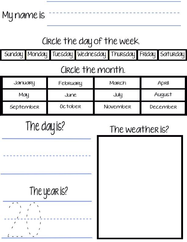 Calendar Time Freebie!! (See Jamie Teach Homeschool)