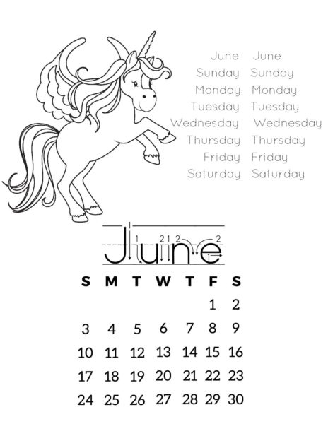 calendar writing worksheet