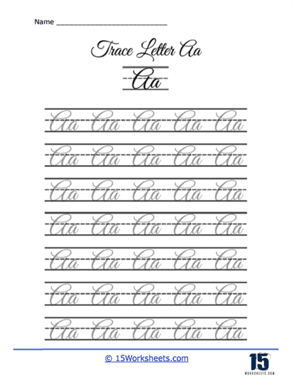 calligraphy for beginners worksheet