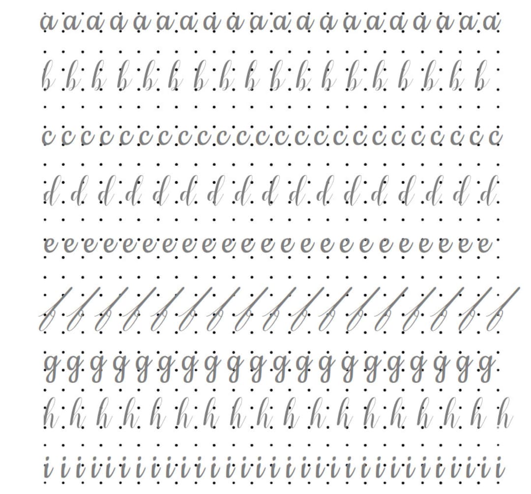 Calligraphy Practice Sheets and Guide for Journals and Planners ...