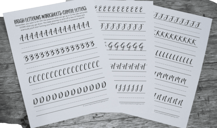 31+ Free Printable Lettering And Calligraphy Worksheets | Masha Plans