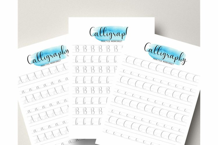 Brush Lettering Practice Sheets Calligraphy (1368161)