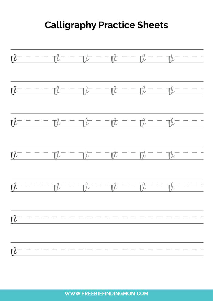 calligraphy sheets to print