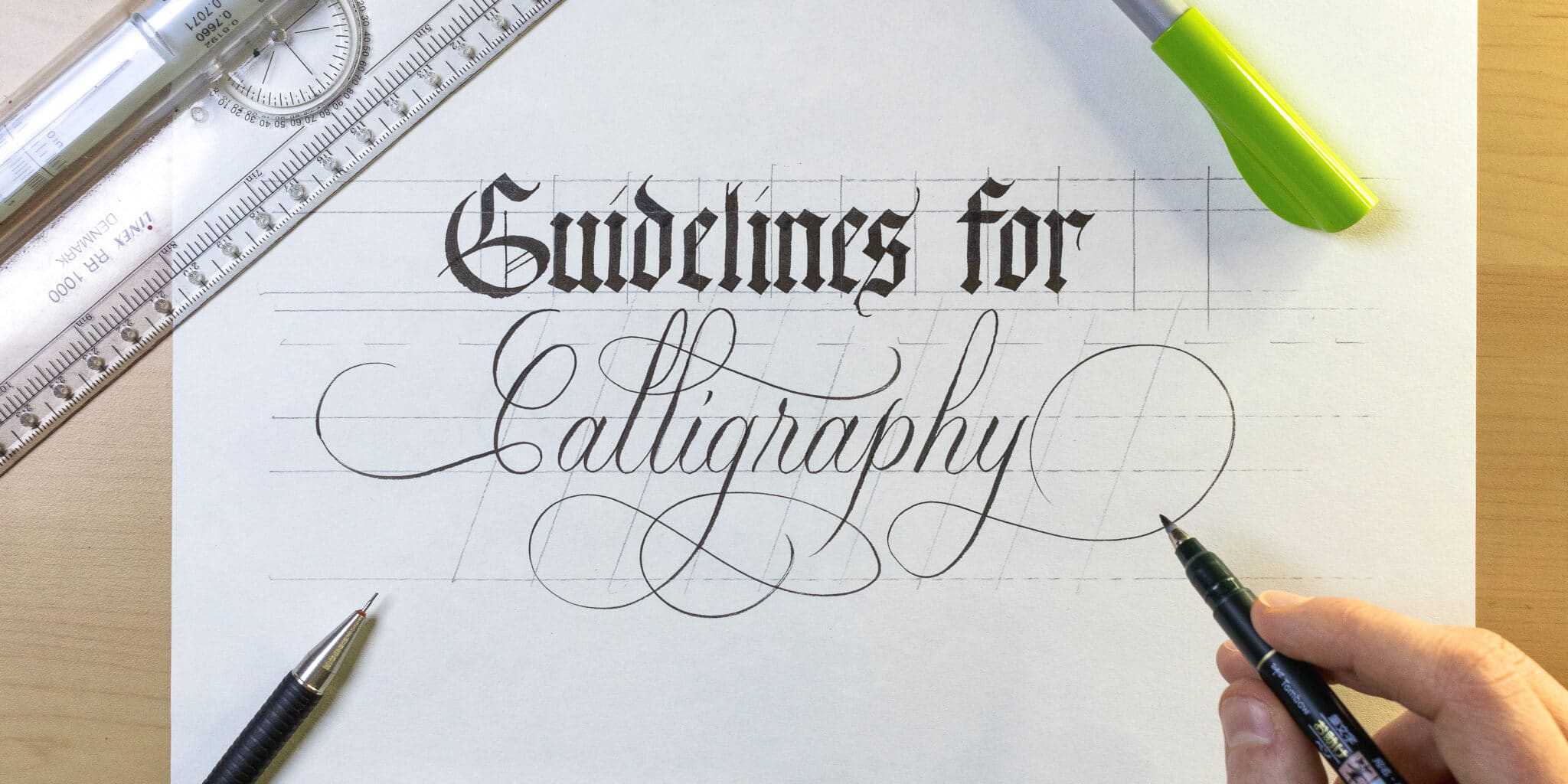 calligraphy spacing guide