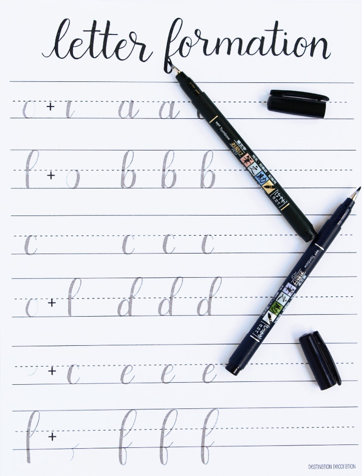 Letter Formation for Brush Lettering and Modern Calligraphy