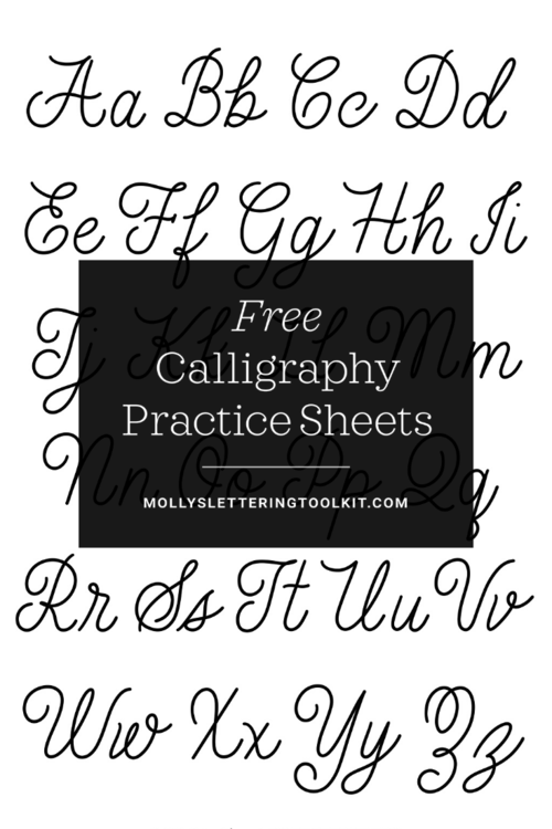 calligraphy worksheet free