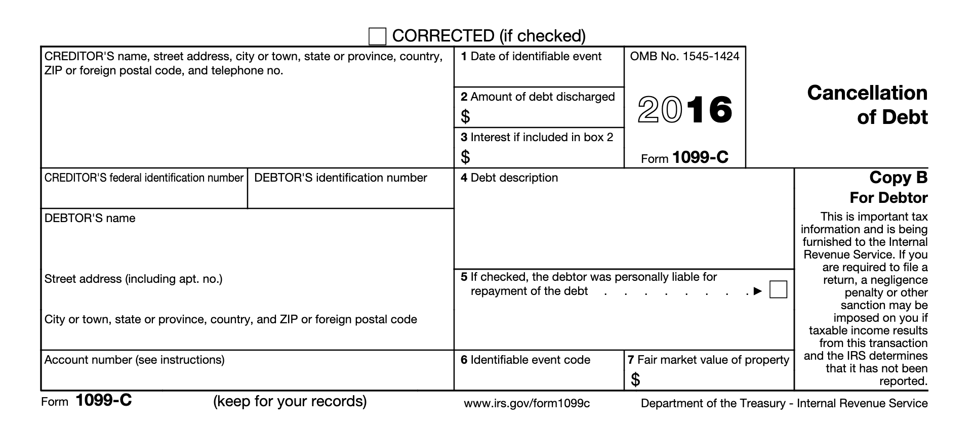 cancellation of debt insolvency worksheet