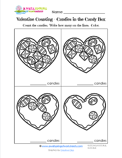 candy worksheet for kindergarten