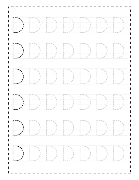 Premium Vector | Capital Letters Alphabet Tracing Worksheets For ...