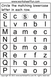 capital and lowercase letters worksheet