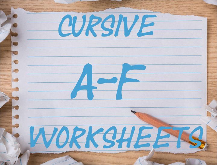 Cursive Writing Worksheets:Uppercase Letters A-F
