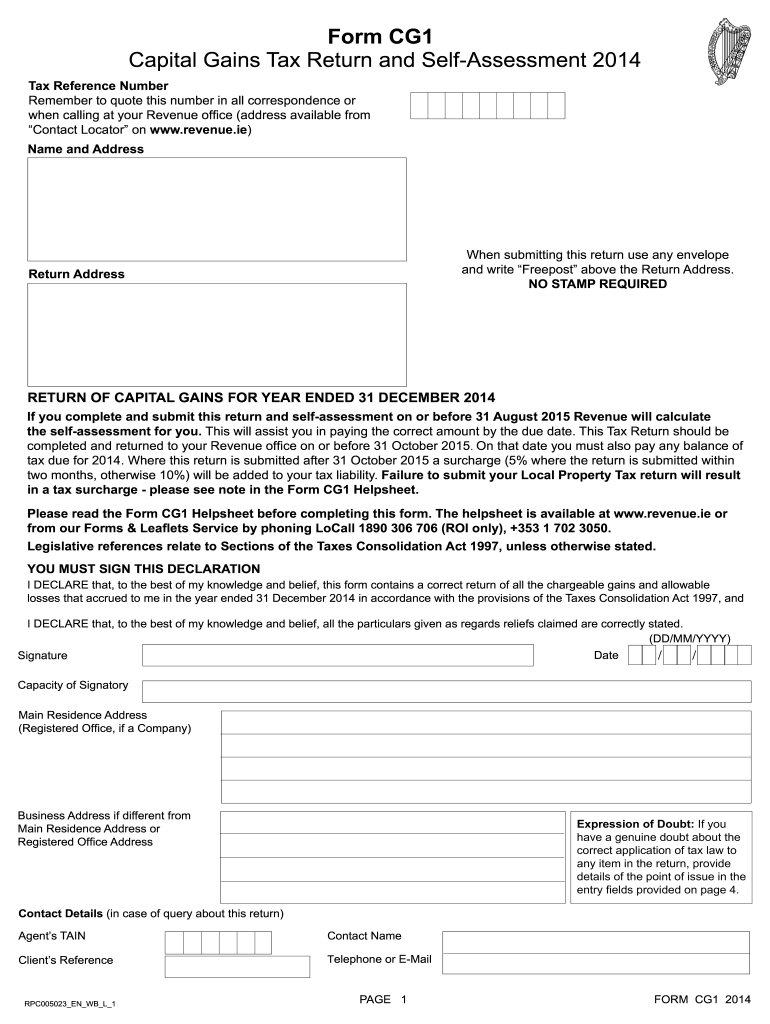 capital gain tax worksheet 2014