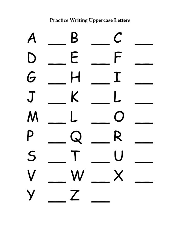 capital letter worksheet for kindergarten