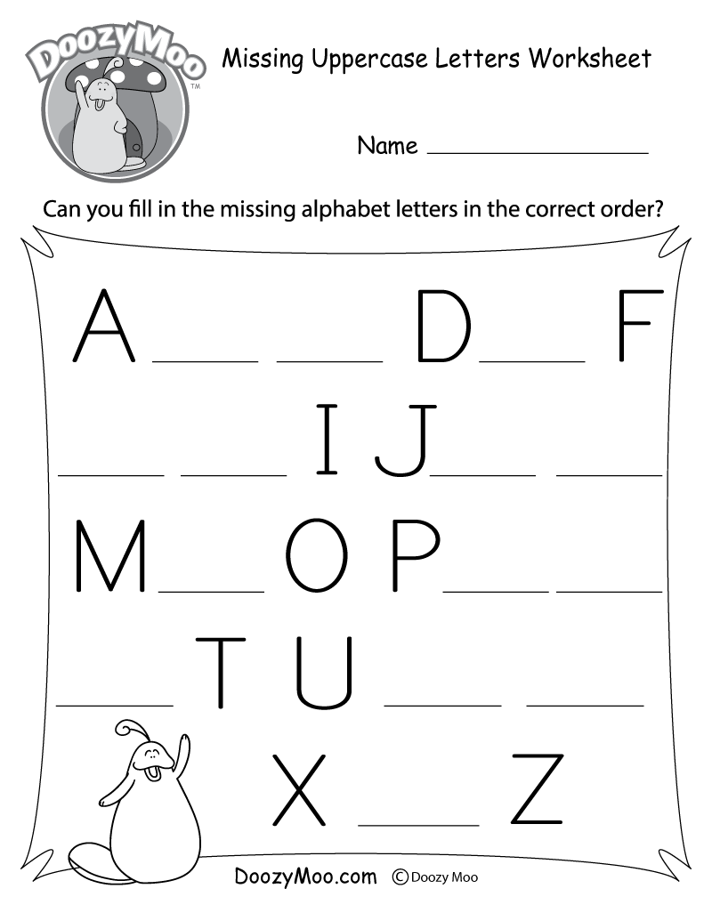 capital letter worksheet for